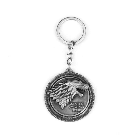 Game Of Thrones  Stark Family Wolf Head Keychain